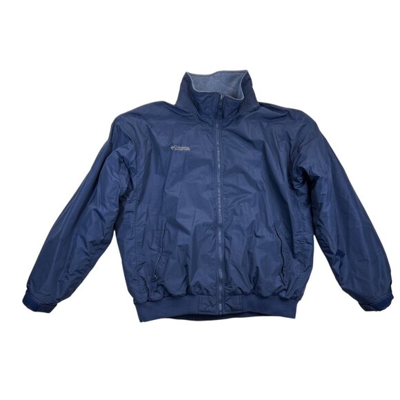 Columbia Coat Mens XL Tall Blue Full-Zip Jacket Fleece Lined Vintage - Picture 1 of 9